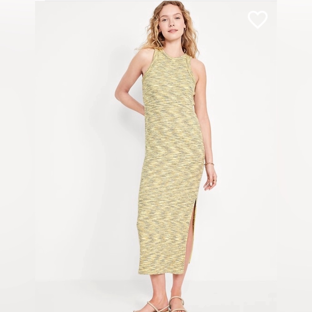 Old Navy Sleeveless Racerback Maxi Dress in Olive Size M
